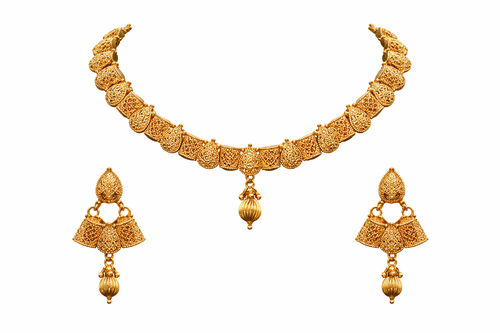 Ethinic Gold-Plated Heritage Jewelry Set for Women - Antique Finish