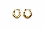 Gold Tone Stylish Hoop Earrings for Women - Glossy Finish