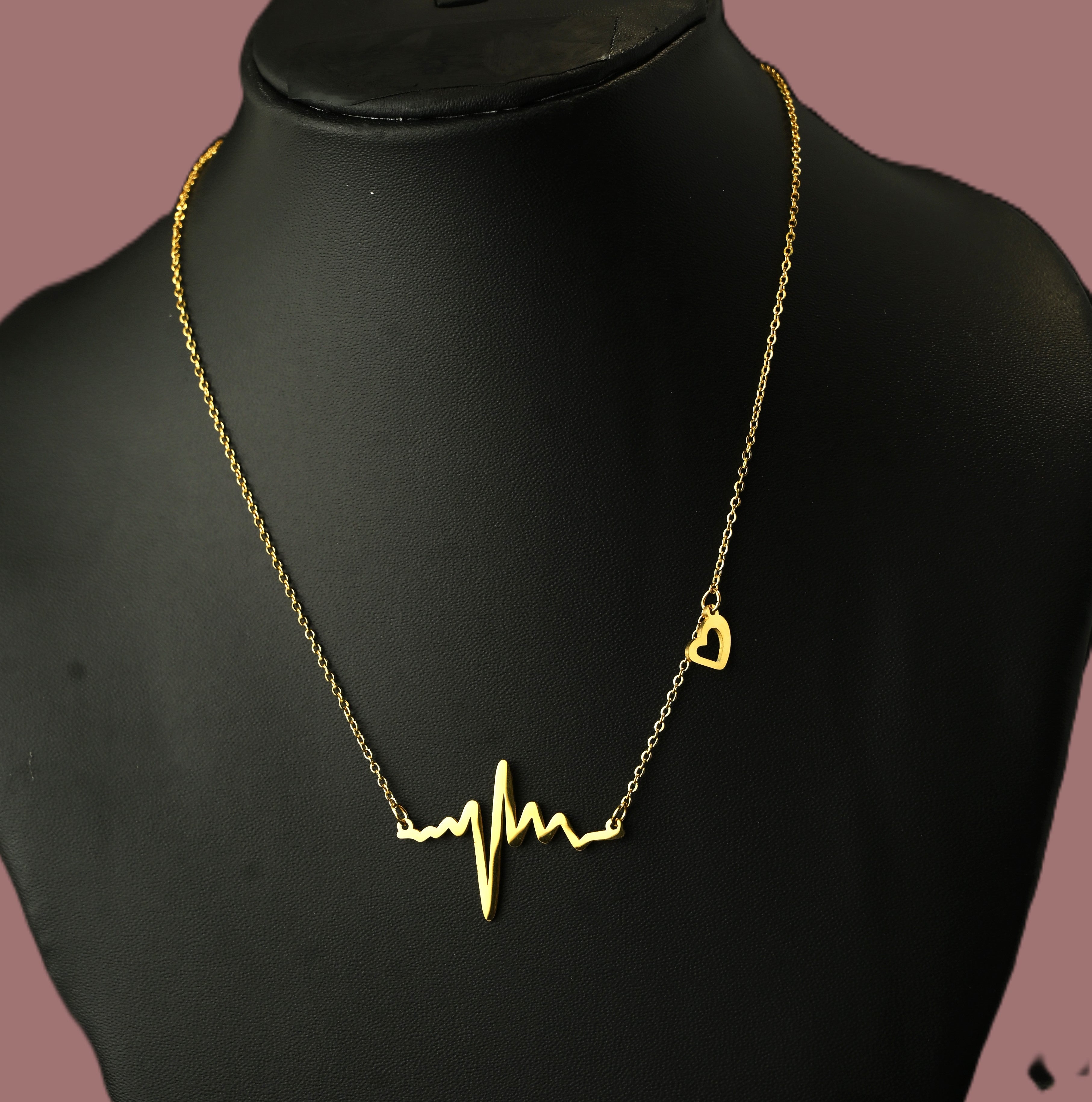 Gold Tone Stylish Soul Rhythm Necklace for Women- Glossy Finish