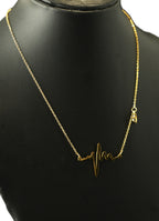 Gold Tone Stylish Soul Rhythm Necklace for Women- Glossy Finish