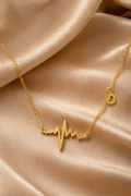 Gold Tone Stylish Soul Rhythm Necklace for Women- Glossy Finish