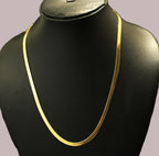 Gold Tone Exquisite Snake Scaled Necklace for Women- Glossy Finish