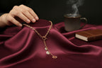 Gold Tone Eternal Life Tree Pendant Necklace for Women- Glossy Finish