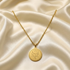 Gold Tone Divine Lord Ganesha Pendant Chain for Men- Glossy Finish (24 Inch)