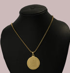 Gold Tone Minimal Tirupati Balaji Charm Gold Chain for Men- Glossy Finish (24 Inch)