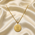 Gold Tone Luxe Hanuman Ji Pendant Gold Chain for Men- Matte Finish (24 inch)