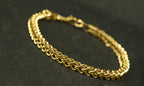 Gold Tone Luxury Heavy Link Chain Bracelet for Men- Glossy Finish (9 Inch)