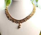 Ethnic Gold-Plated Spiral Coin Mango Style Jewelry Set for Women - Glossy Finish / Non-Idol