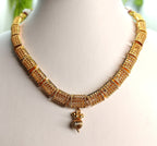 Ethnic Gold-Plated Rajwadi Filigree Choker Set Jewelry Set for Women - Glossy Finish / Non-Idol