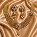 Ethnic Gold-Plated Multi-Strand Necklace for Women - Glossy Finish / Non-Idol