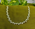 AD Gold-Plated Leaf Vine Indo-Western Style Necklace Set for Women