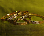 Gold-Plated Elegant Bangle Set of 4 for Women - Glossy Finish (2.4 Size)