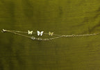 Gold-Plated Double-Layer Butterfly Charm Bracelet for Women - Matte Finish