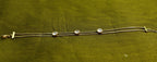 Gold-Plated Triple Solitaire Double-Layer AD Bracelet for Women - Matte Finish