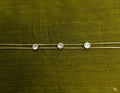 Gold-Plated Triple Solitaire Double-Layer AD Bracelet for Women - Matte Finish