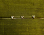 Gold-Plated Triple Triangle Double-Layer AD Bracelet for Women - Glossy Finish