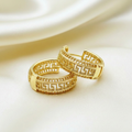 Gold-Plated Chunky Bow Stud Earrings for Women - Glossy Finish