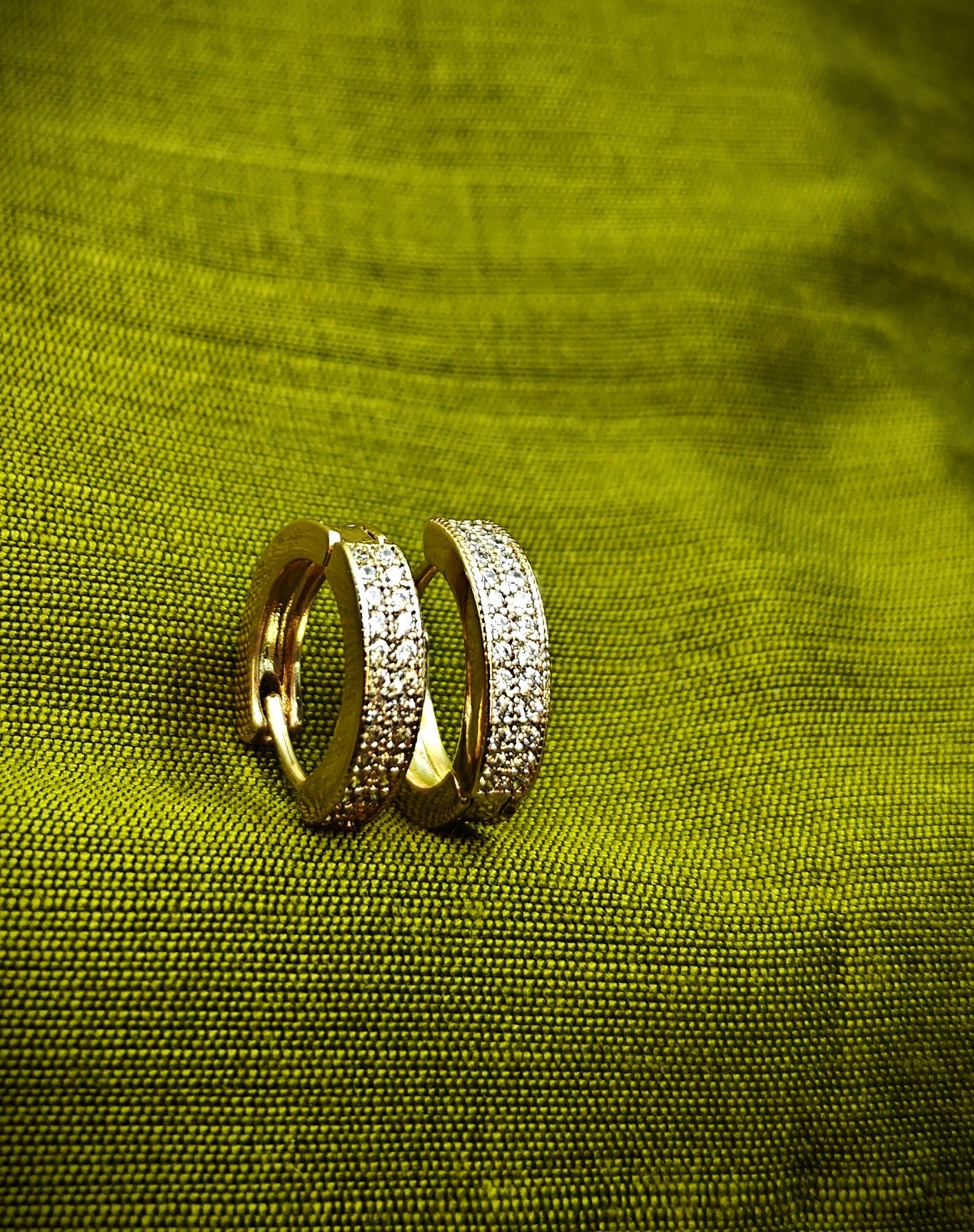 Gold-Plated Belt Buckle Hoop Earrings for Women - Matte Textured Finish