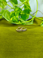 Gold-Plated Belt Buckle Hoop Earrings for Women - Matte Textured Finish