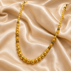 Gold-Tone Premium Gold Bead Graduated Minakari Mala for Women - Glossy Finish