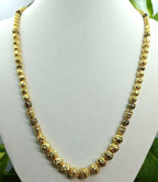 Gold-Tone Premium Gold Bead Graduated Minakari Mala for Women - Glossy Finish