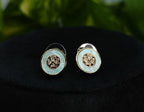 Gold-Tone Premium Pastel AD Pendant Set for Women - Glossy Finish