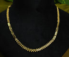 Gold-Tone Indo-Italian Mixed Link Premium Gold Chain for Women - Glossy Finish (19 Inches)