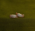 Gold-Tone Rose Gold Pavé Huggie Hoop AD Earrings for Women - Glossy Finish