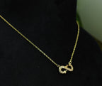 Gold-Tone Premium Eternal Pavé Infinity AD Pendant Chain for Women - Glossy Finish