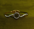 Gold-Tone Premium Tree of Life Infinity AD Bangle for Women - Glossy Finish (Openable Size)