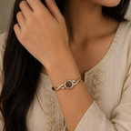 Gold-Tone Premium Tree of Life Infinity AD Bangle for Women - Glossy Finish (Openable Size)