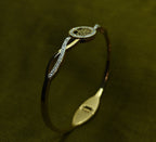 Gold-Tone Premium Tree of Life Infinity AD Bangle for Women - Glossy Finish (Openable Size)