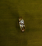 Gold-Tone Premium Double-Band Solitaire Ring - Unisex - Glossy Finish (Size 12)