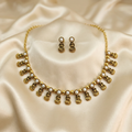 Antique Gold Pearl Devi Choker Set for Women - Matte Finish
