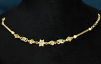 Gold-Tone Premium Elegant Heart and Geometrical Design Bracelet for Women - Glossy Finish