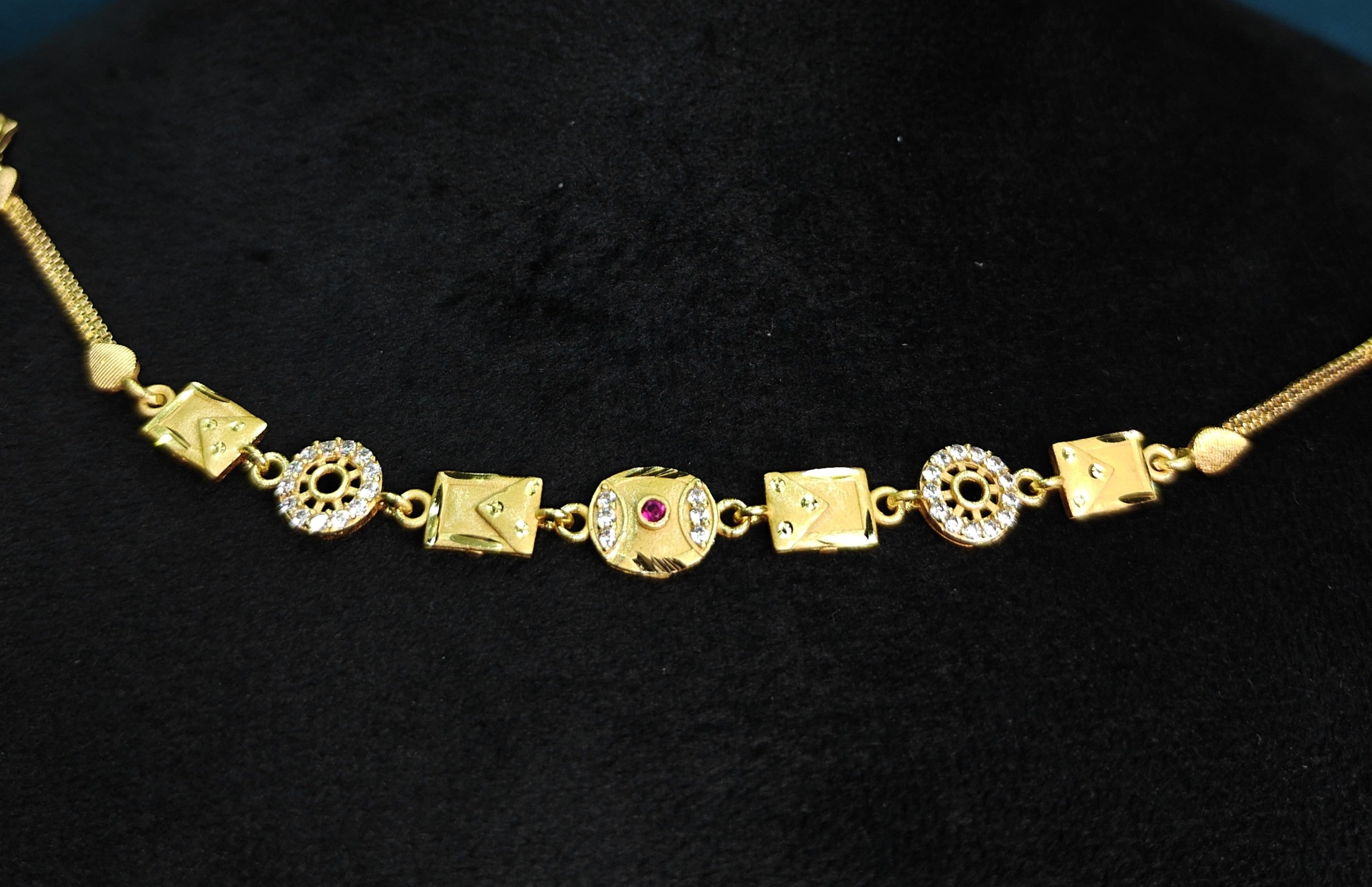Gold-Tone Premium Traditional Gold Charm Bracelet for Women - Glossy Finish
