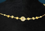 Gold-Tone Premium Central Medallion Designer Bracelet for Women - Glossy Finish