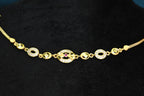 Gold-Tone Premium Oval Design Chain Bracelet for Women - Glossy Finish