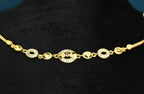 Gold-Tone Premium Oval Design Chain Bracelet for Women - Glossy Finish