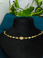 Gold-Tone Premium Marquise Link Designer Bracelet for Women - Glossy Finish
