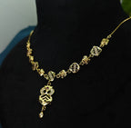 Gold-Tone Premium Multi-Layered Square Link AD Pendant Necklace for Women - Glossy Finish