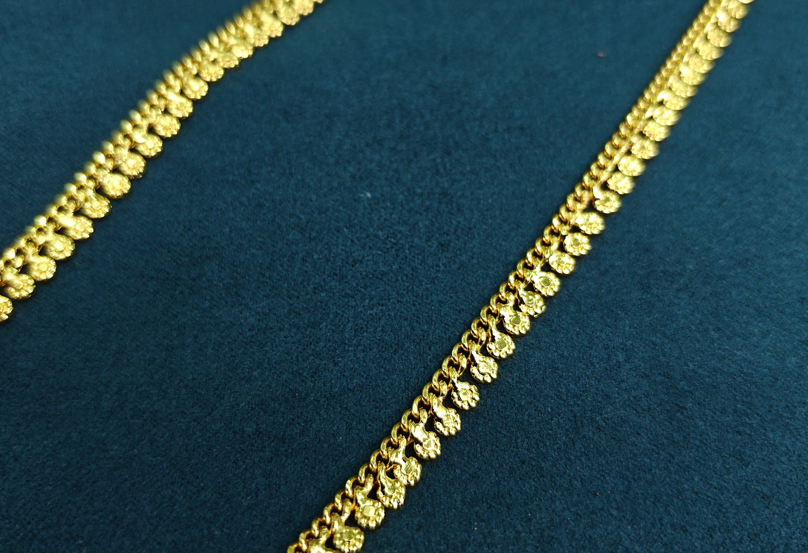 Gold-Tone Premium Traditional Kasavu Coin (Kasumala) Anklet for Women - Glossy Finish (Size 10 Inch)
