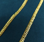 Gold-Tone Premium Traditional Mango Leaf (Mango Mala) Anklet for Women - Glossy Finish (Size 9 Inch)