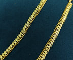Gold-Tone Premium Traditional Mango Leaf (Mango Mala) Anklet for Women - Glossy Finish (Size 9 Inch)