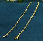 Gold-Tone Premium Traditional Bud Chain (Mullamottu) Anklet for Women - Glossy Finish (Size 10 Inch)