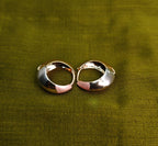 Gold-Tone Premium Tri-Colour Huggie Hoop Earrings for Women - Glossy Finish