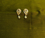 Gold-Tone Peacock AD Pendant Set for Women - Glossy Finish