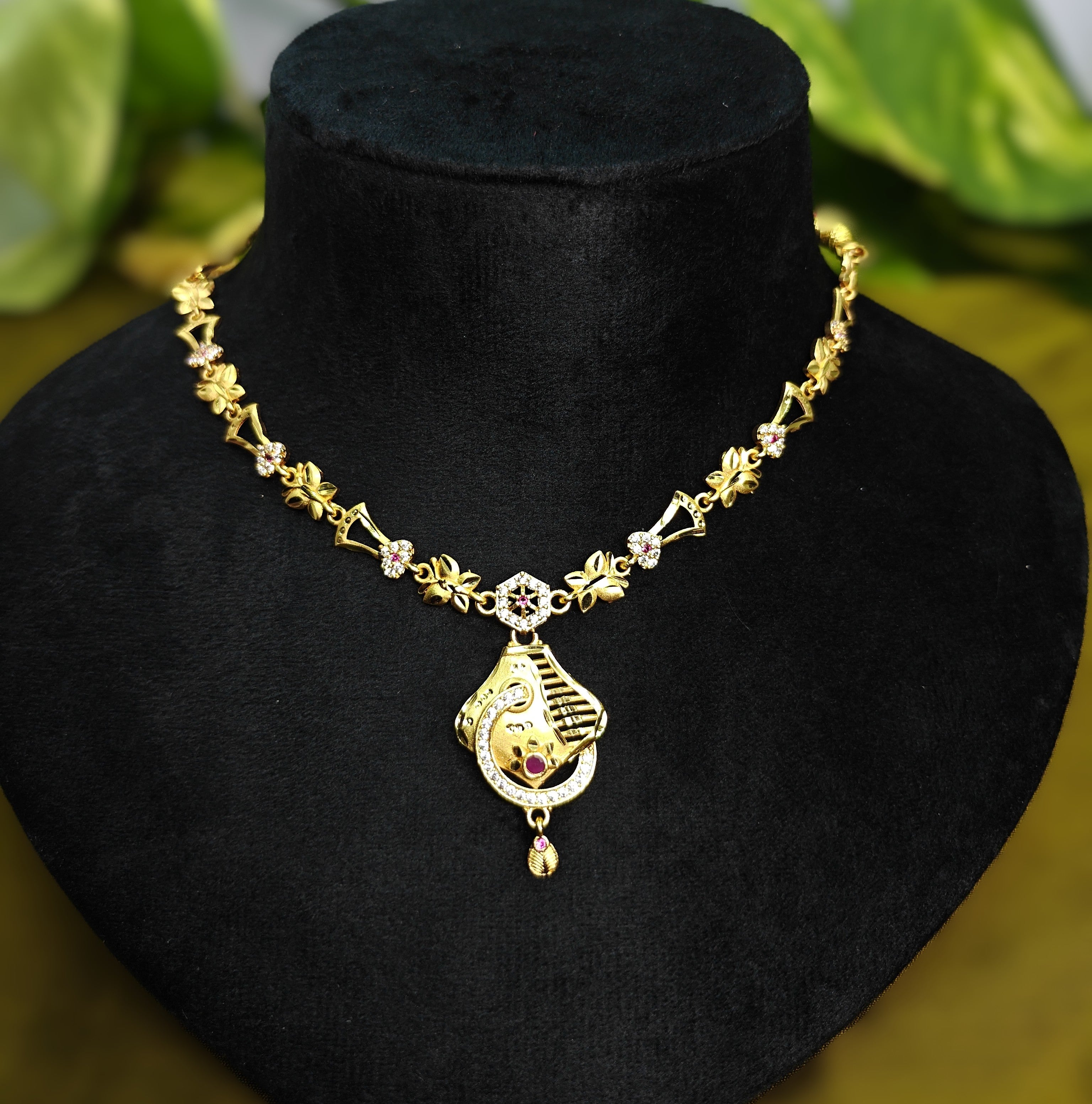Gold-Tone Italian Style Link Chain Set for Women - Matte Finish