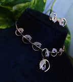 Gold-Tone Premium Asymmetrical Fusion Design AD Necklace Set for Women - Glossy Finish
