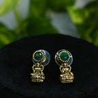 Antique Gold Green Kundan Devi Choker Set for Women - Matte Finish